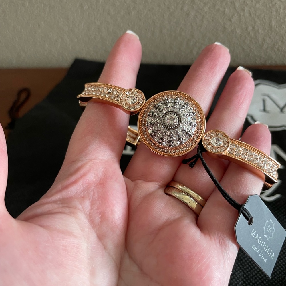 Rose Gold faux Diamond Bracelet - Picture 2 of 4